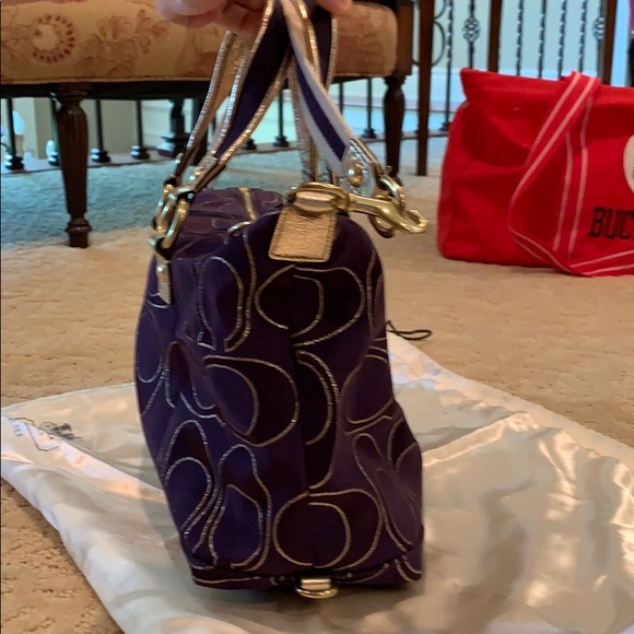 Brand new authentic coach and poppy purple purse - Picture 3 of 6